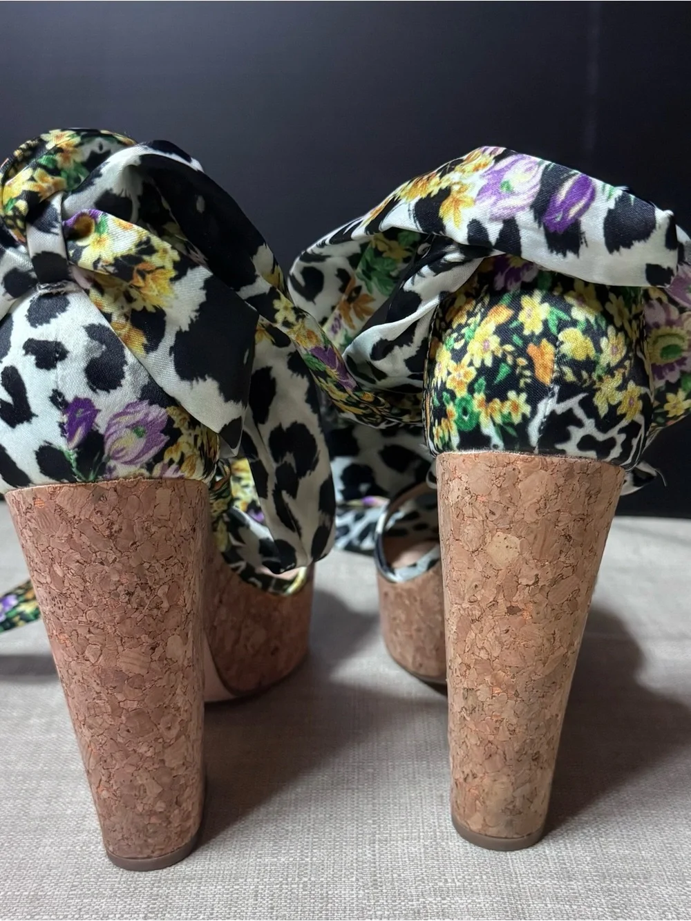 Shoe Dazzle chunky cork